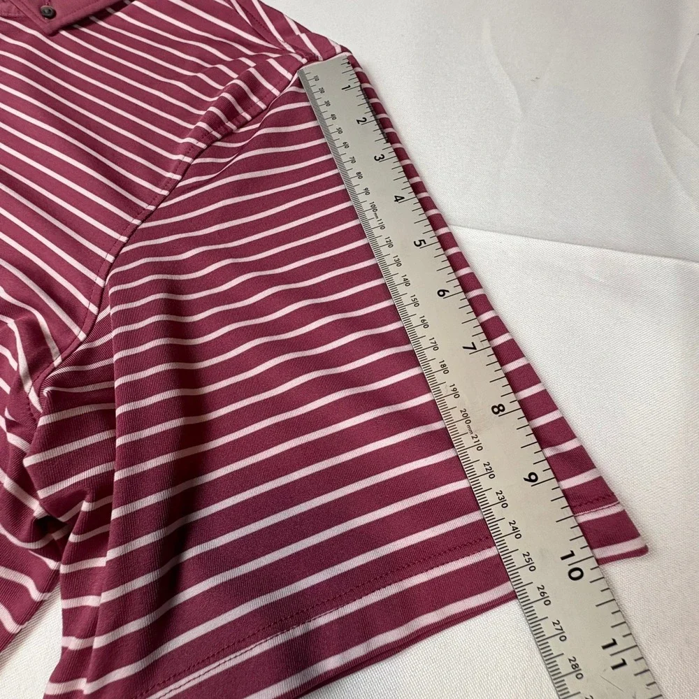 Greyson Men's XL Golf Polo –‎ Burgundy & White, Performance Fit, On-Course Style